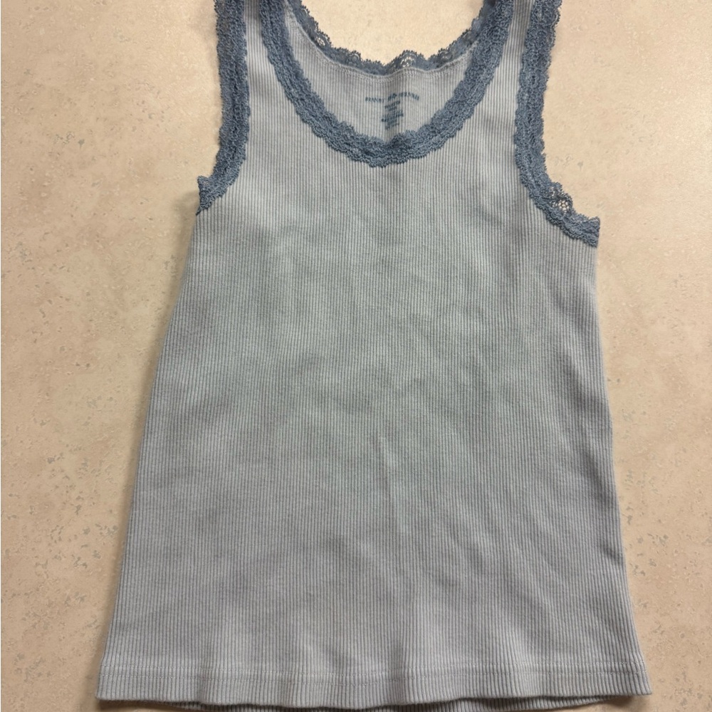 Brandy Melville light blue lacy camisole